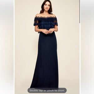 TADASHI SHOJI Kimberly Pleated Bodice Gown